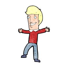 cartoon happy man N641