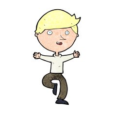cartoon excited man N139
