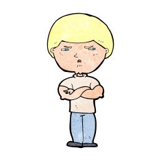 cartoon grumpy man N28