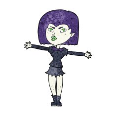 Cartoon Vampire Girl N316