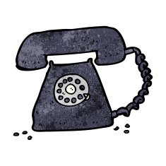 cartoon retro telephone N11