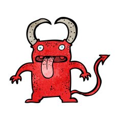 cartoon little devil N144