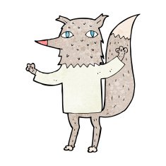 Cartoon Wolf N143