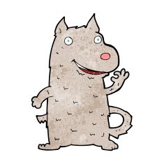 cartoon happy dog N103
