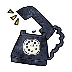 cartoon ringing telephone N35
