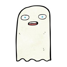 funny cartoon ghost N114