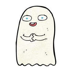 funny cartoon ghost N115