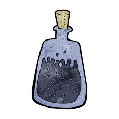 cartoon old ink pot N9
