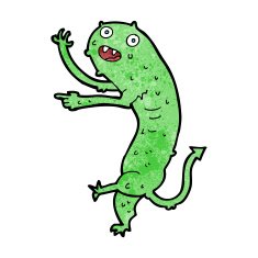 cartoon gross little monster N16