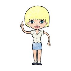 cartoon woman with idea N342