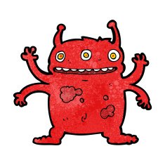 cartoon alien monster N47