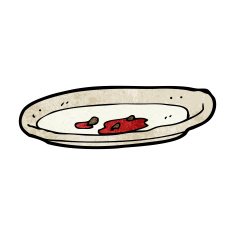 cartoon empty plate N16