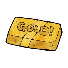 cartoon bar of gold N20