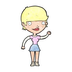 cartoon woman with idea N344