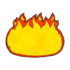 cartoon fire border N14