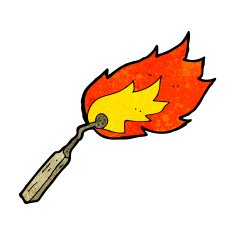 cartoon burning match N58