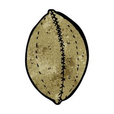 cartoon old leather football N4
