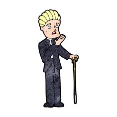 cartoon shocked gentleman N14