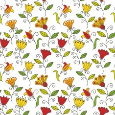 Seamless texture with flowers Endless floral pattern N21