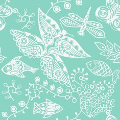 Seamless texture with flowers Endless floral pattern N29