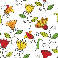 Seamless texture with flowers Endless floral pattern N39
