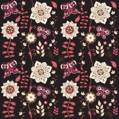 Seamless texture with flowers Endless floral pattern N67