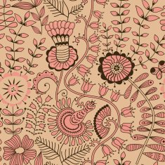 Seamless texture with flowers Endless floral pattern N79
