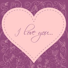Lovely Valentine's Day floral postcard