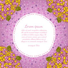 Flower background Floral vector card N9