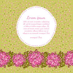 Flower background Floral vector card N10