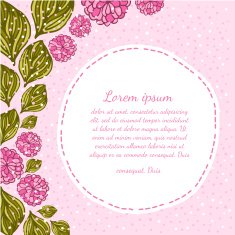 Flower background Floral vector card N14