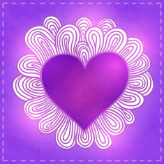 Doodle heart Valentines day vector illustration N6