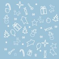 Christmas Hand Draw Pattern