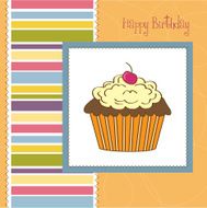 Birthday cupcake N14