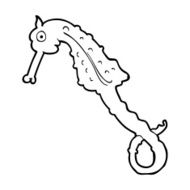 Cartoon Sea Horse N41