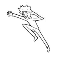cartoon jumping man N13