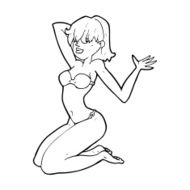 cartoon sexy bikini girl N12
