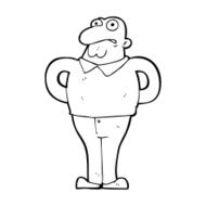 cartoon worried man N140