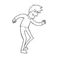 cartoon happy man dancing N46