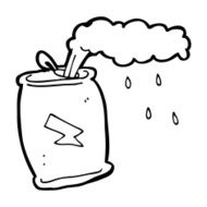 cartoon fizzing soda can N46