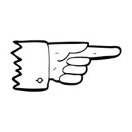 cartoon pointing hand symbol N15