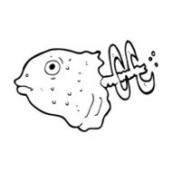 cartoon fish head N18