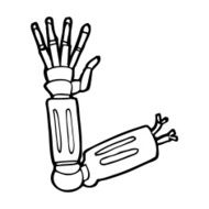 Cartoon Robot Arm N38