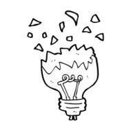 cartoon light bulb exploding N5