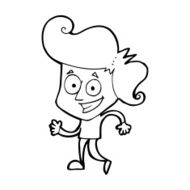 cartoon grinning man N121