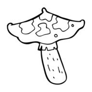 cartoon toadstool N131