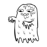 cartoon gross slime ghost N7