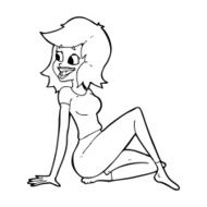 cartoon pretty woman looking happy N13