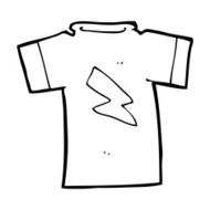 cartoon t shirt with lightning bolt N14