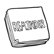 cartoon reminder notes N10